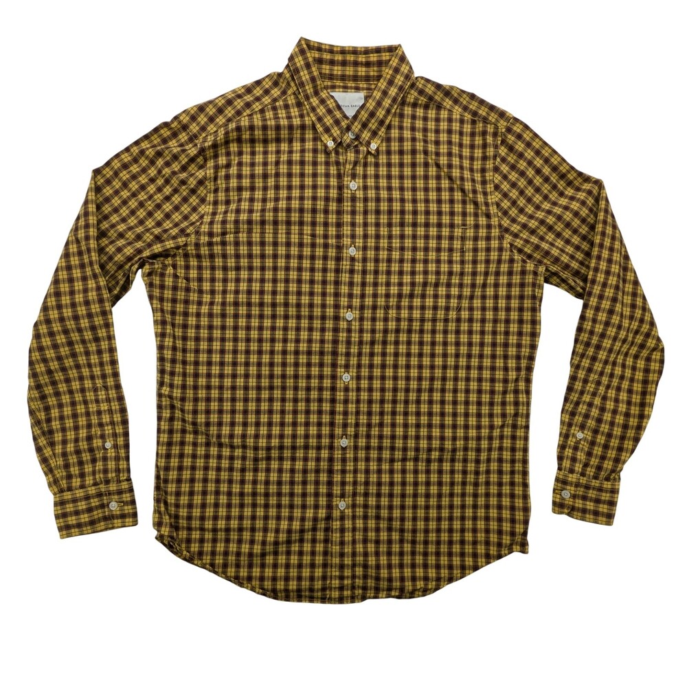 American Eagle Mens Large Classic Fit Plaid Button Down Shirt Casual